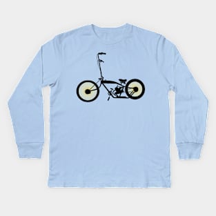 Lowrider Bicycle - All Black Kids Long Sleeve T-Shirt